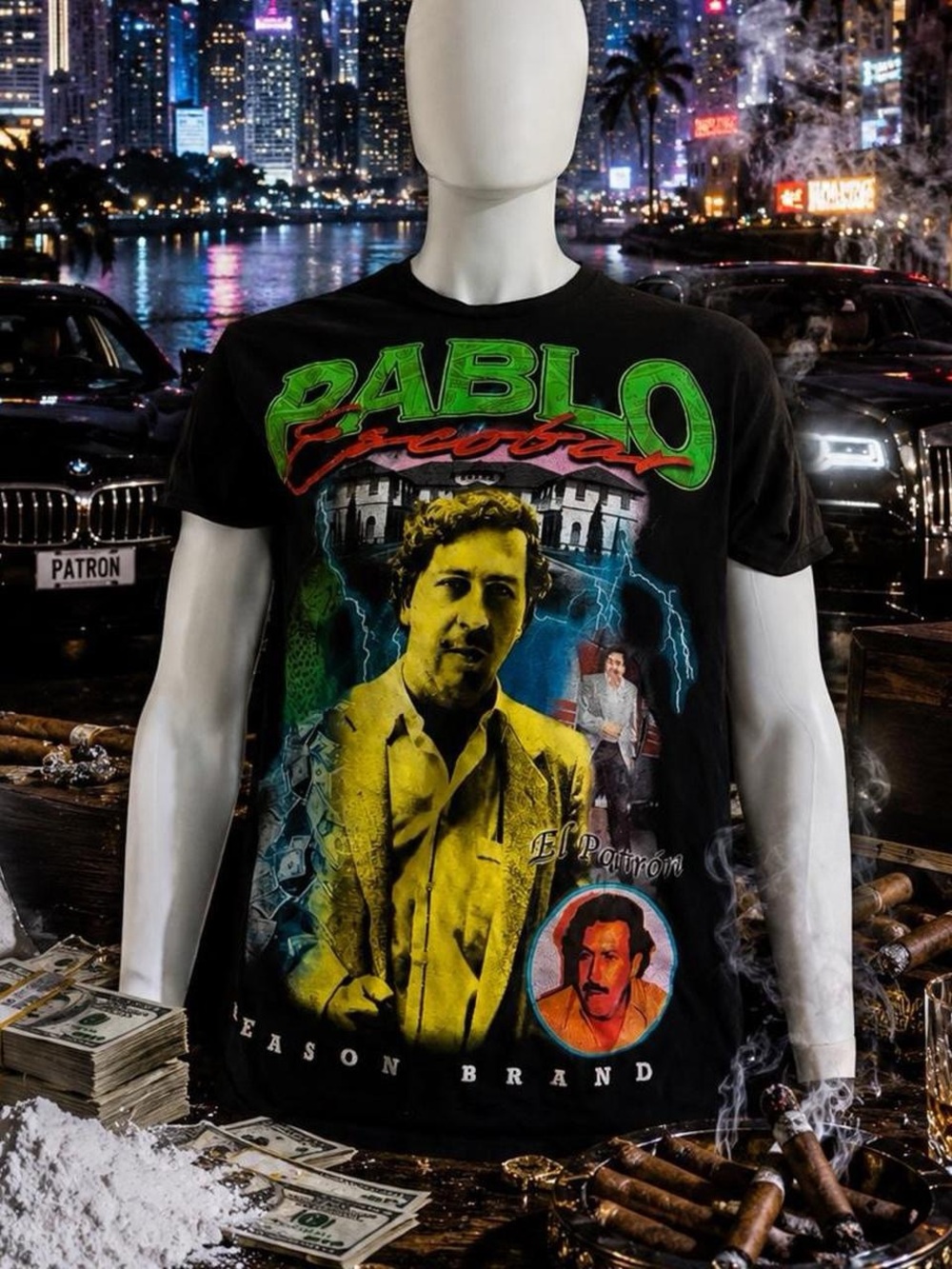 Pablo Escobar Graphic Tee - Black